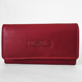 Červená dámska kožená peňaženka KAYLA