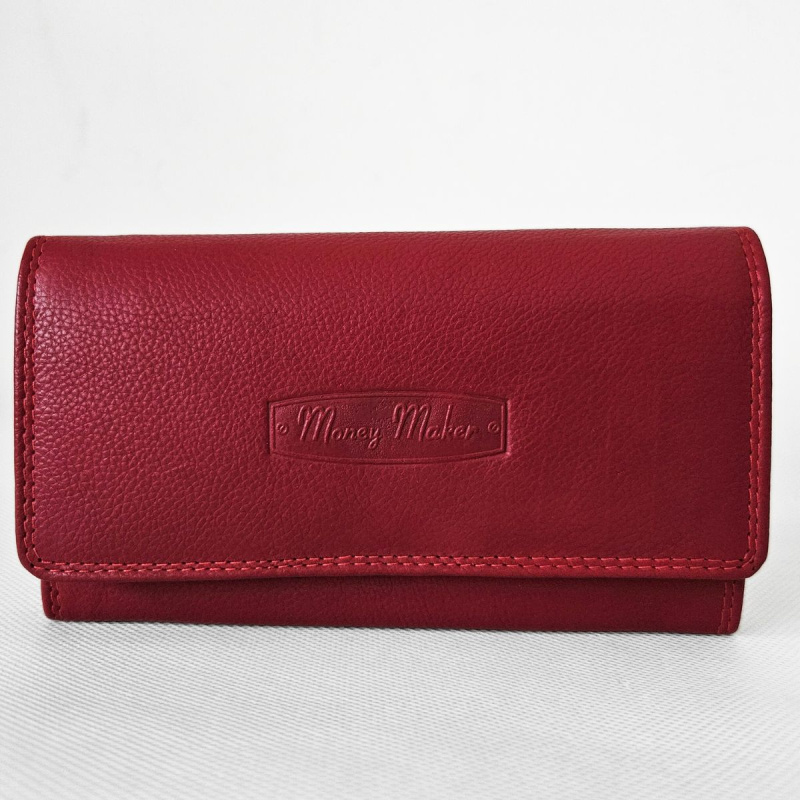 Červená dámska kožená peňaženka KAYLA