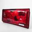 Lesklá červená dámska kožená peňaženka ELSA