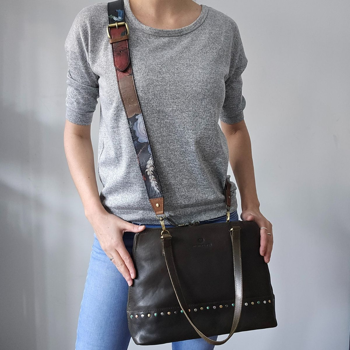 Dámska kožená kabelka olivová Edena