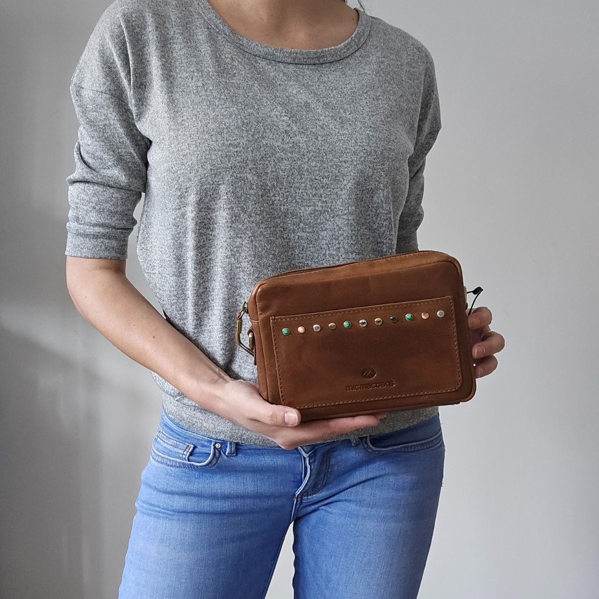 Dámska kožená kabelka piesková Lovella