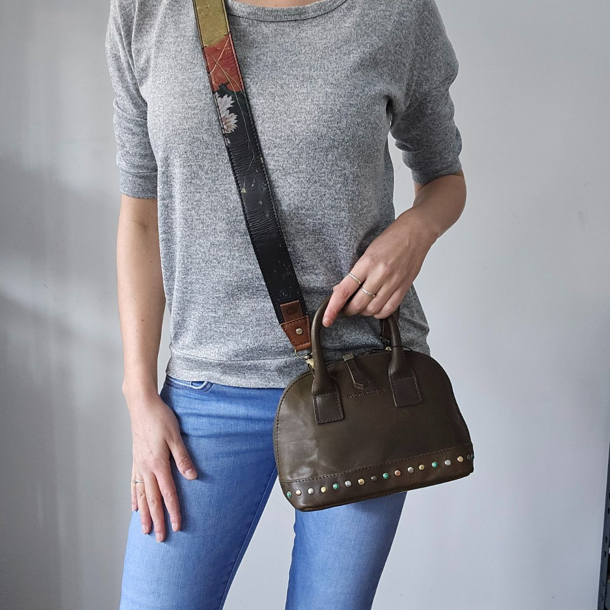 Dámska kožená kabelka olivová Fiora