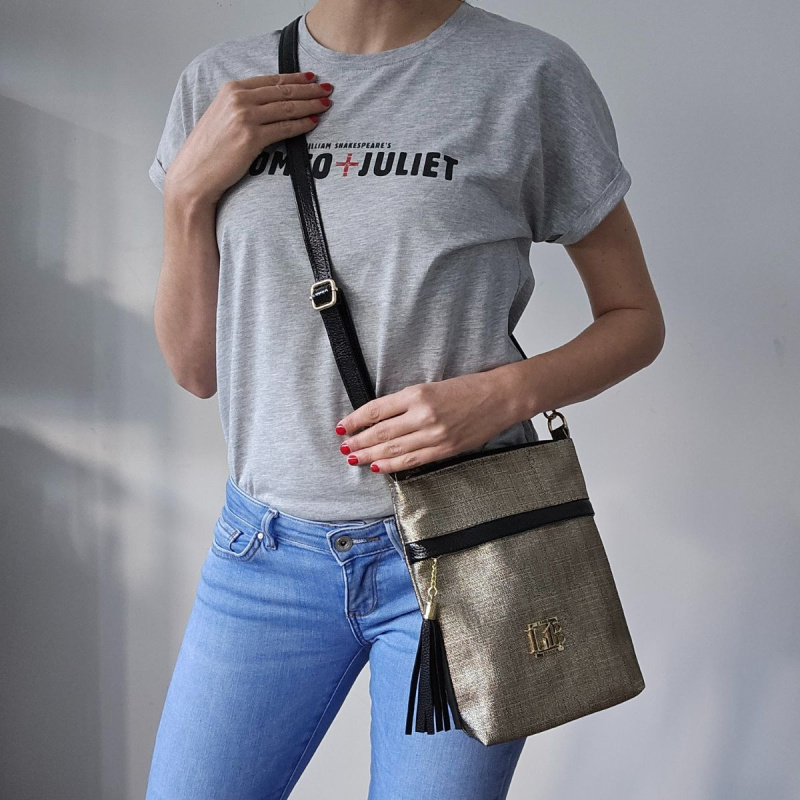 Dámska crossbody kabelka zlatá IBIZA