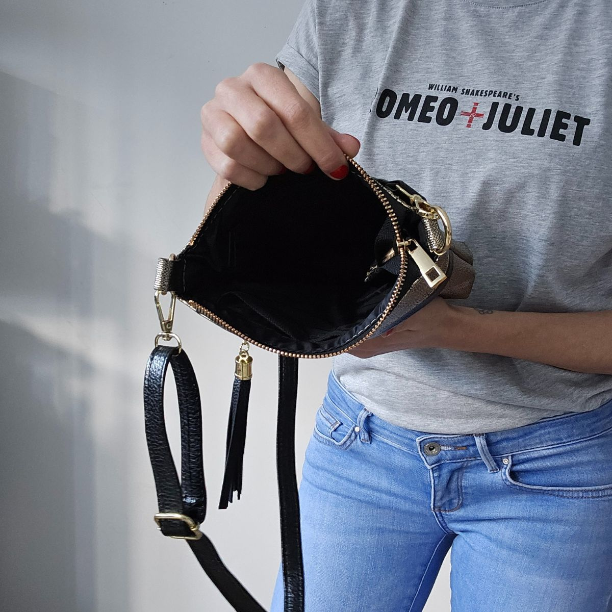 Dámska crossbody kabelka zlatá IBIZA