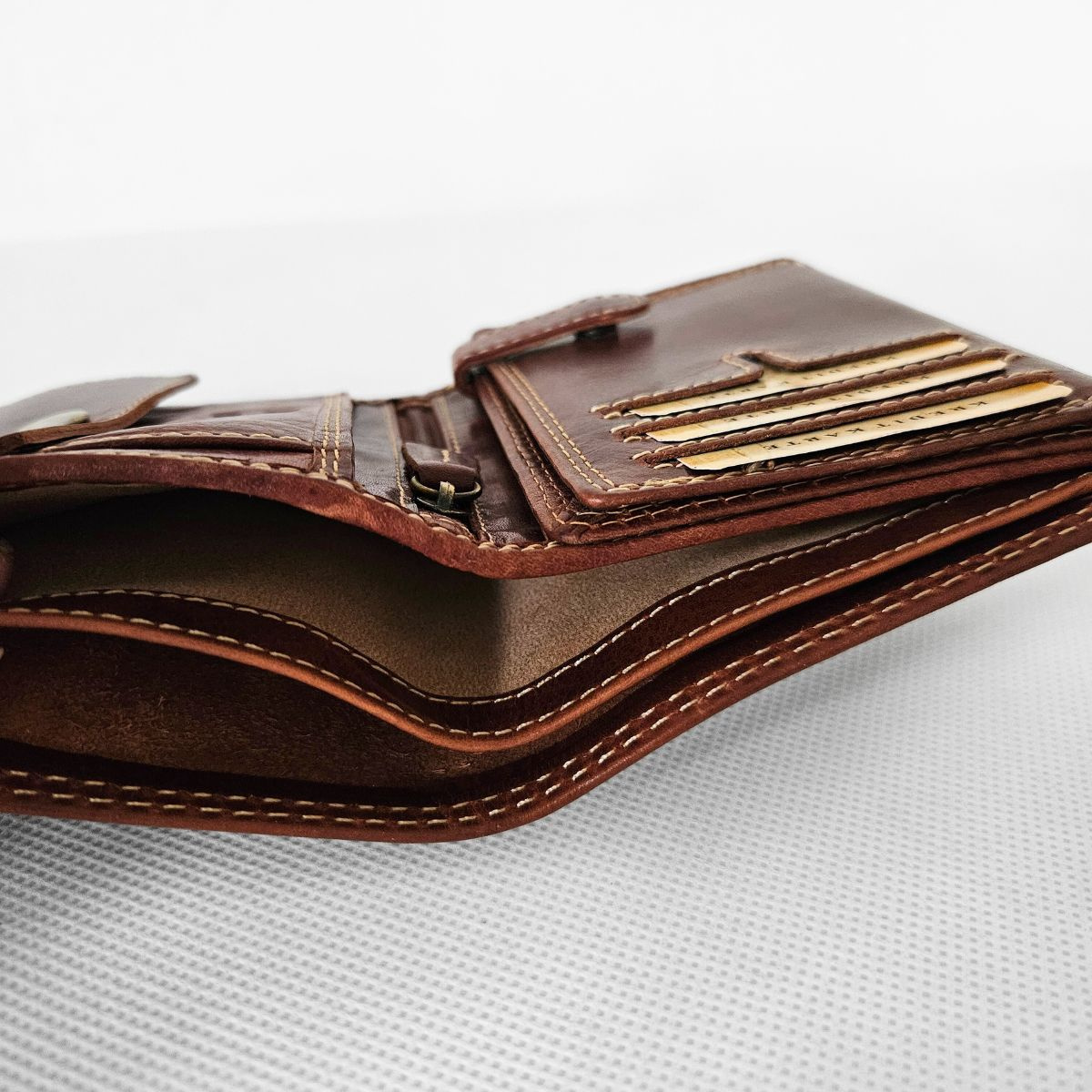 Tmavohnedá pánska kožená peňaženka GRANT-II.