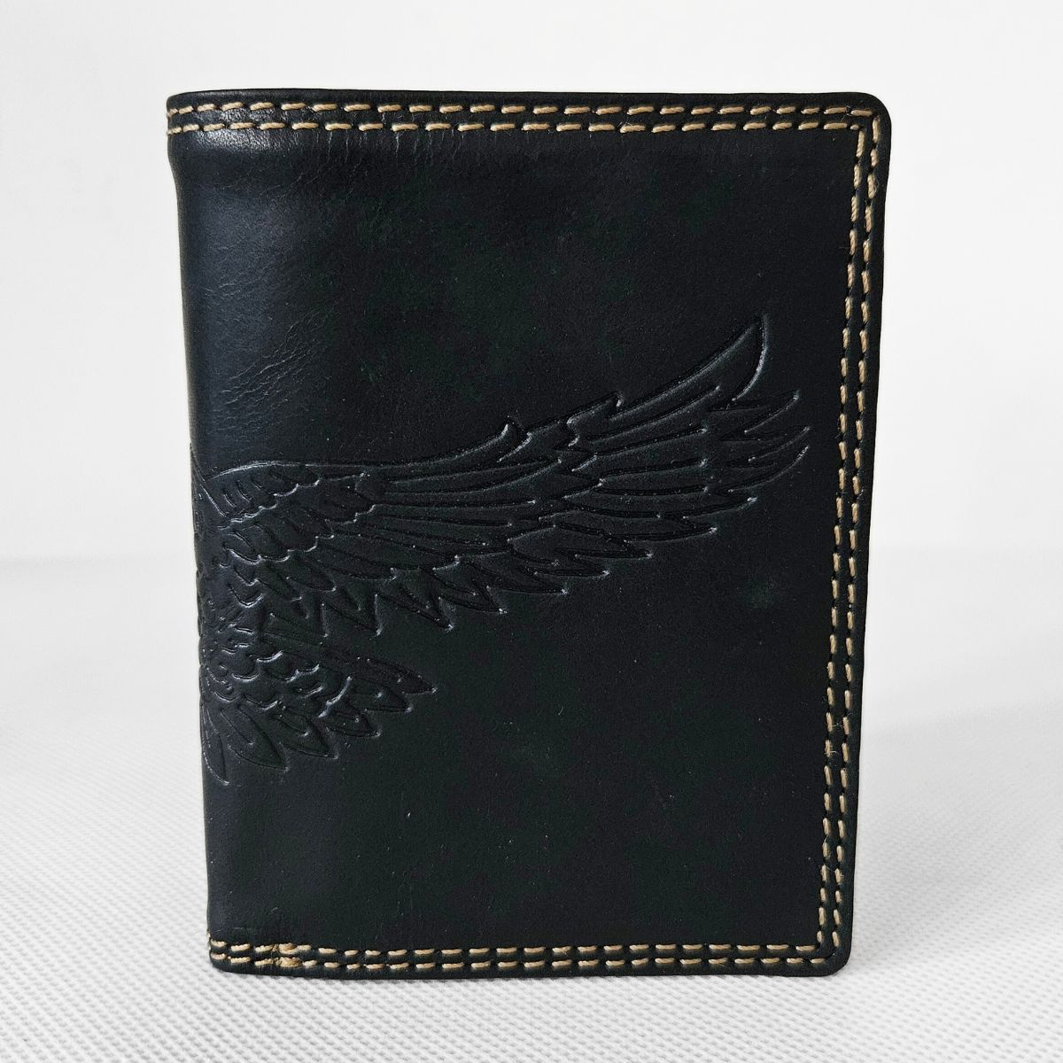 Čierna pánska kožená peňaženka GRANT