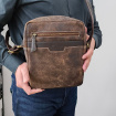 Kožená pánska crossbody taška NUBUK Wild