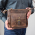 Kožená pánska hnedá crossbody taška FOREST