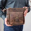 Kožená pánska hnedá crossbody taška FOREST
