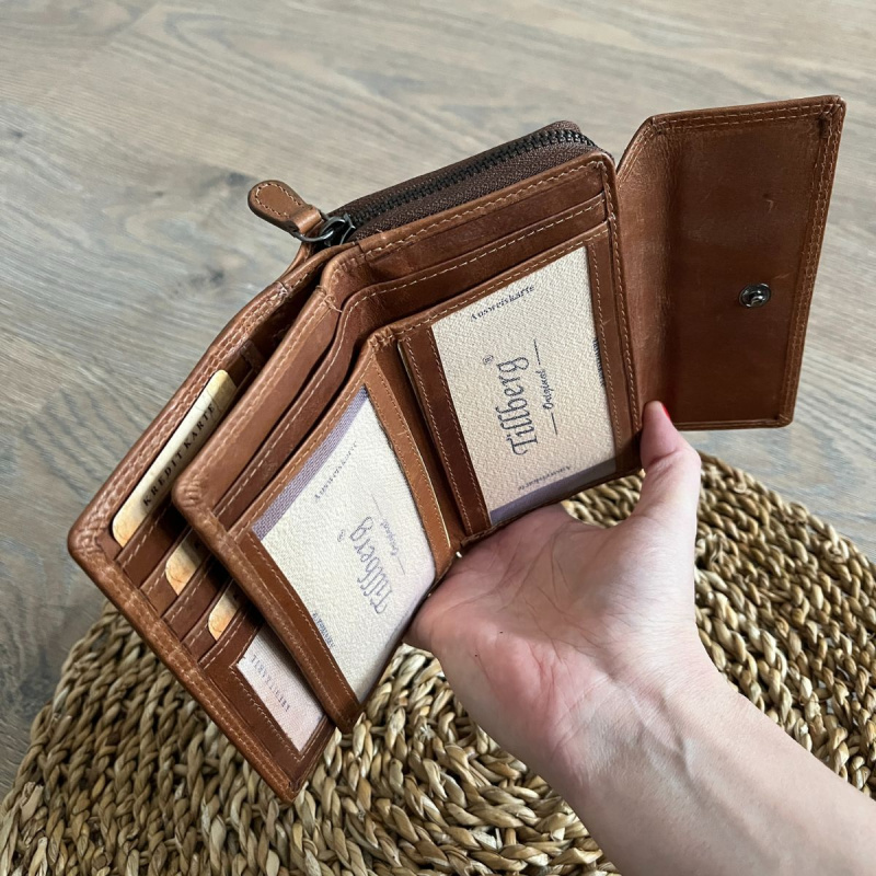 Dámska kožená peňaženka žltohnedá Tania