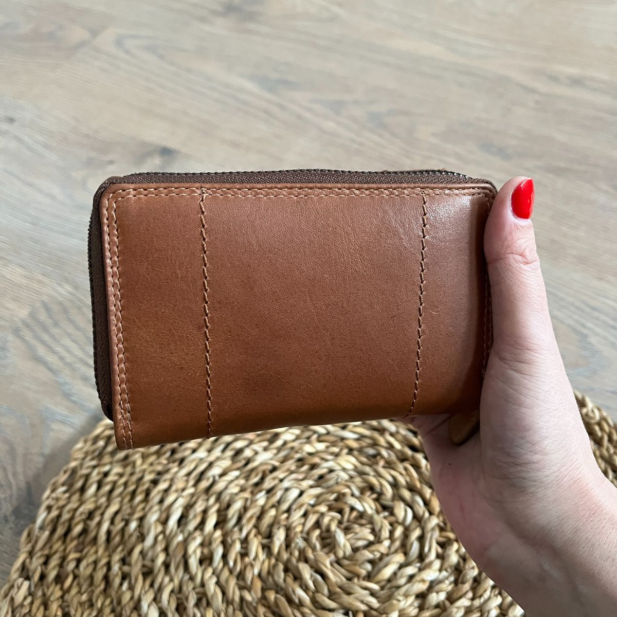 Dámska kožená peňaženka žltohnedá Tania