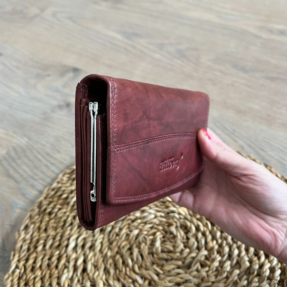 Dámska kožená peňaženka vínovočervená MODENA