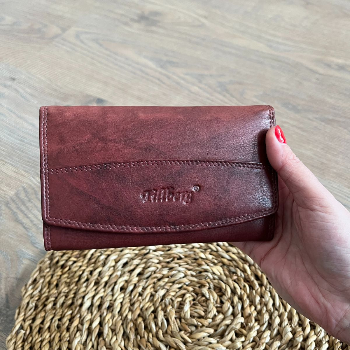 Dámska kožená peňaženka vínovočervená MODENA