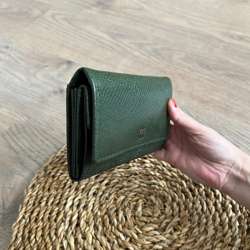 Dámska kožená peňaženka zelená SOLEA