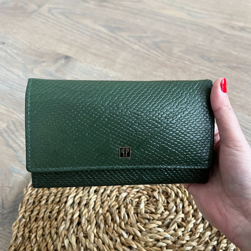 Dámska kožená peňaženka zelená SOLEA