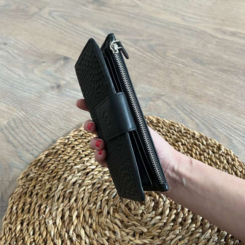 Dámska kožená peňaženka čierna DESIRE