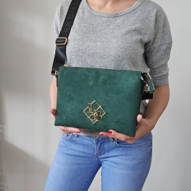 Dámska tmavozelená crossbody kabelka