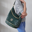 Dámska zelená kabelka na rameno AMADIS