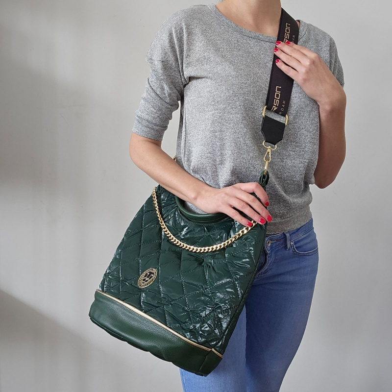 Dámska zelená kabelka na rameno AMADIS