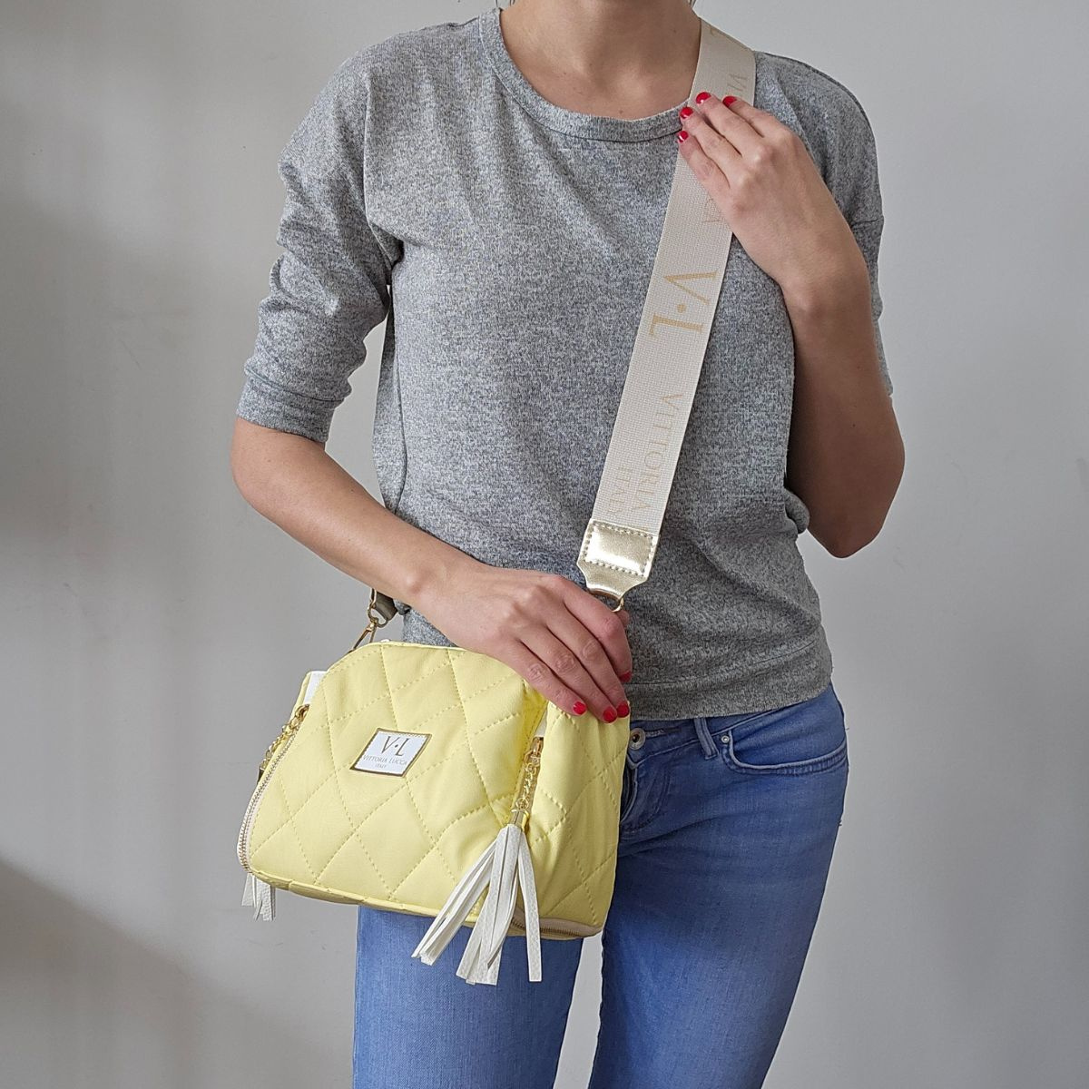 Žltá kabelka Vittoria Lucca