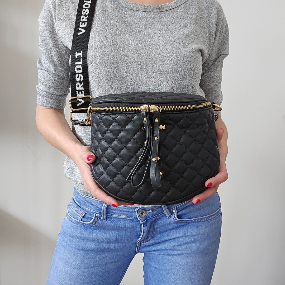 Dámska čierna crossbody kabelka ADARA