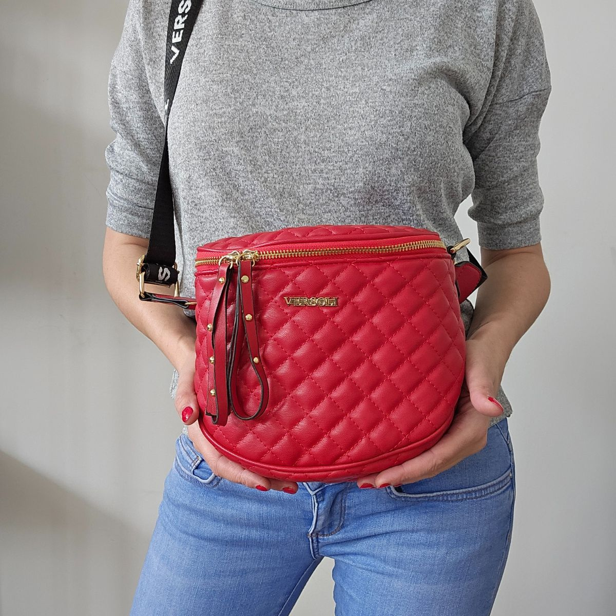 Červená Crossbody kabelka Versoli