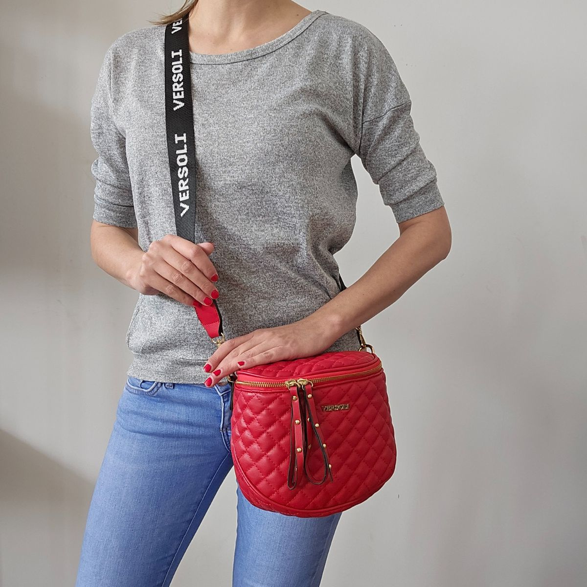 Červená Crossbody kabelka Versoli