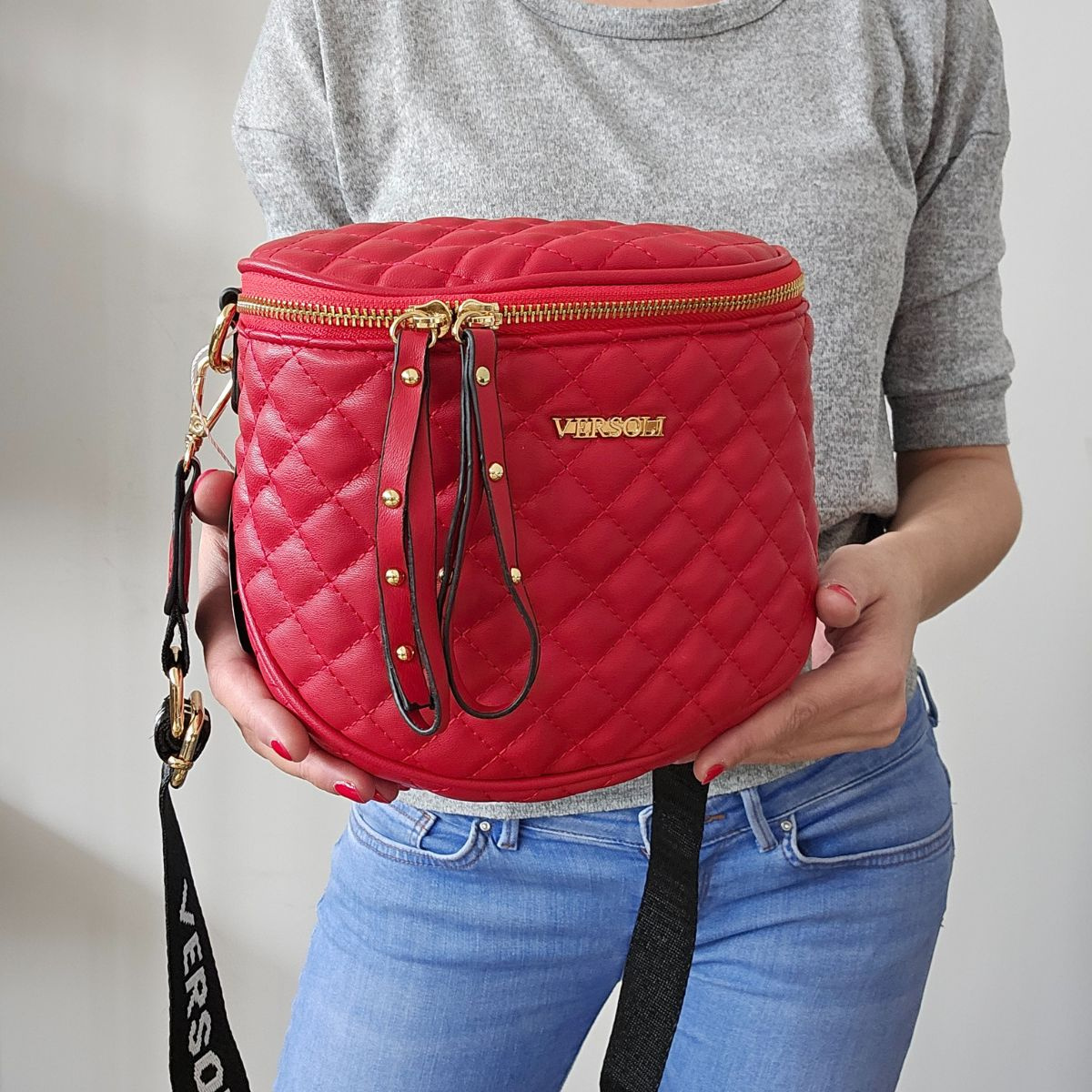 Červená Crossbody kabelka Versoli
