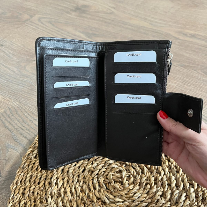 Dámska kožená peňaženka hnedá DESIRE