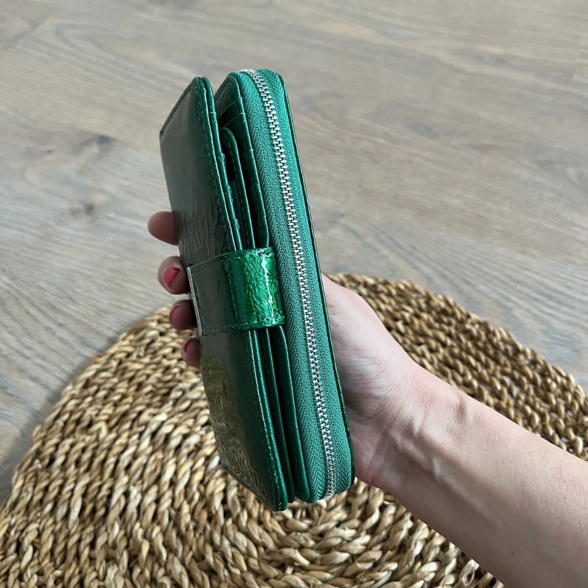 Dámska kožená peňaženka zelená RAVENNA