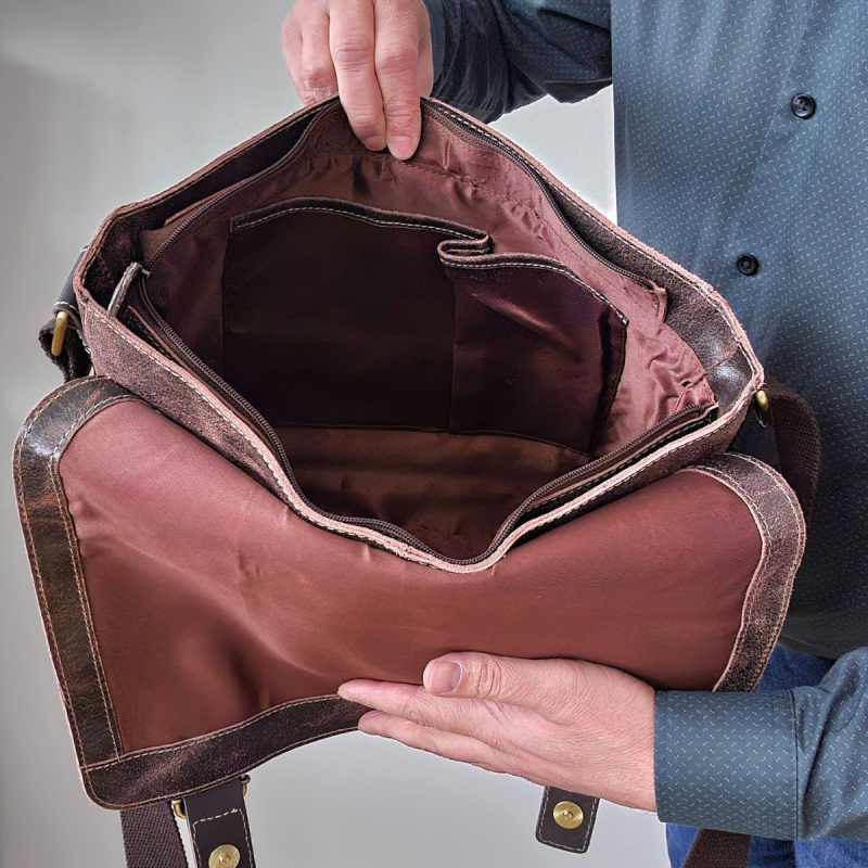 Pánska kožená hnedá taška cez rameno ARDON