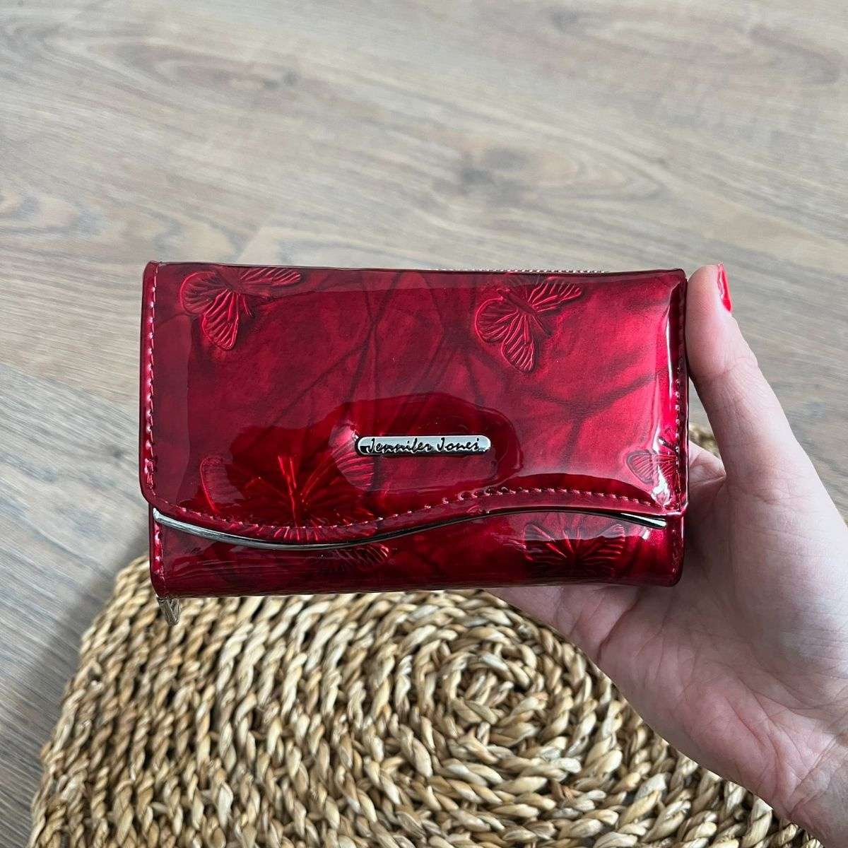 Dámska kožená peňaženka červená LIANA