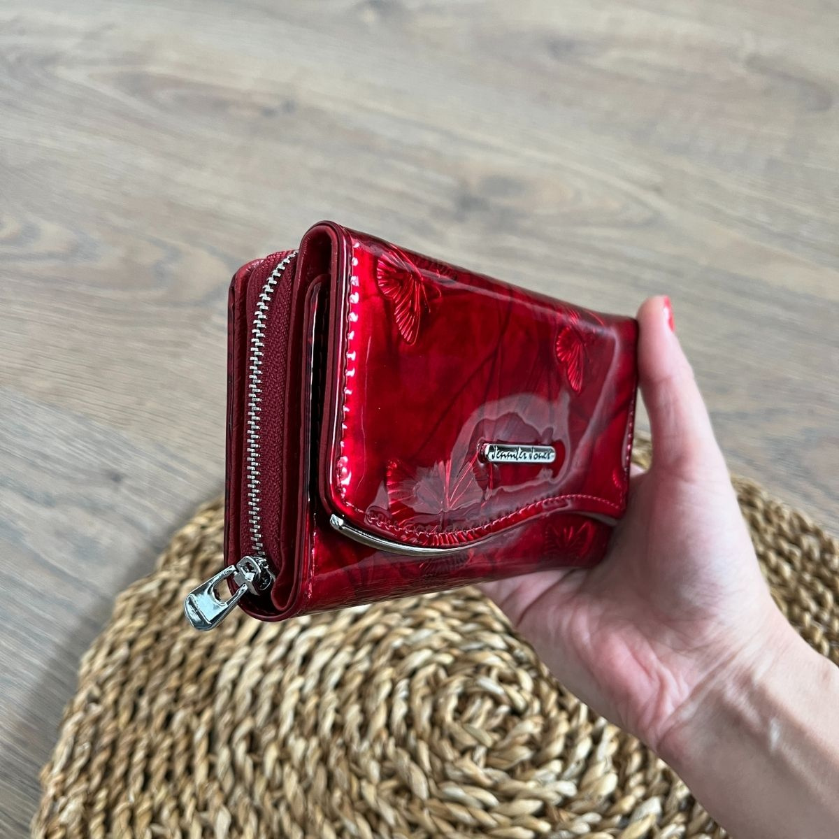 Dámska kožená peňaženka červená LIANA