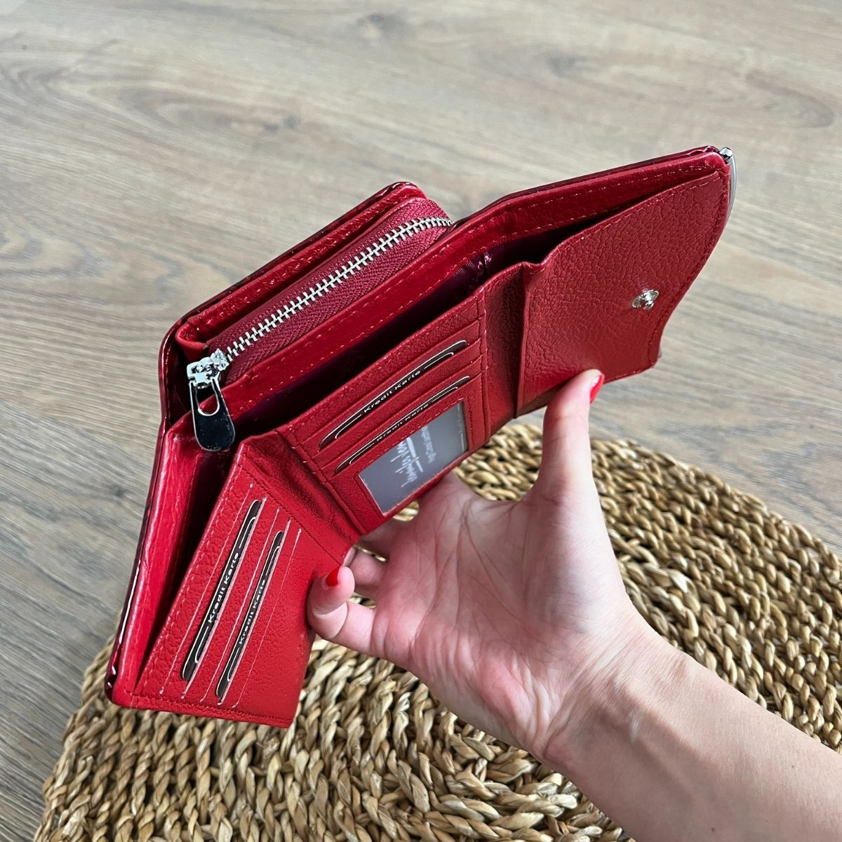 Dámska kožená peňaženka červená LIANA