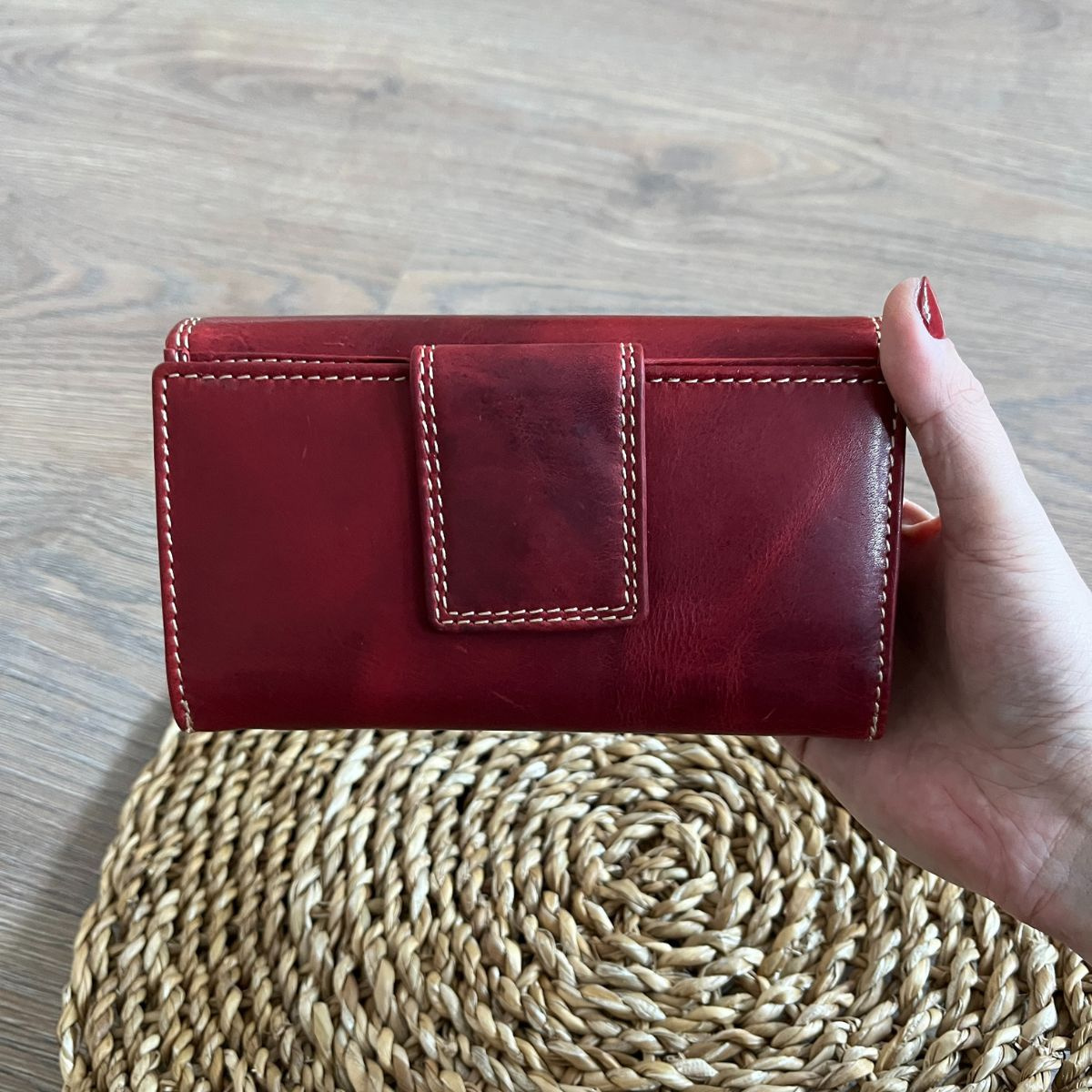 Dámska kožená peňaženka červená BIRGIT