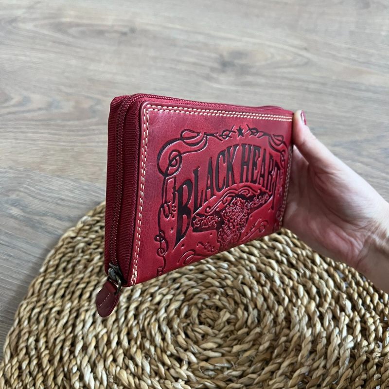 Dámska kožená peňaženka červená NIKITA