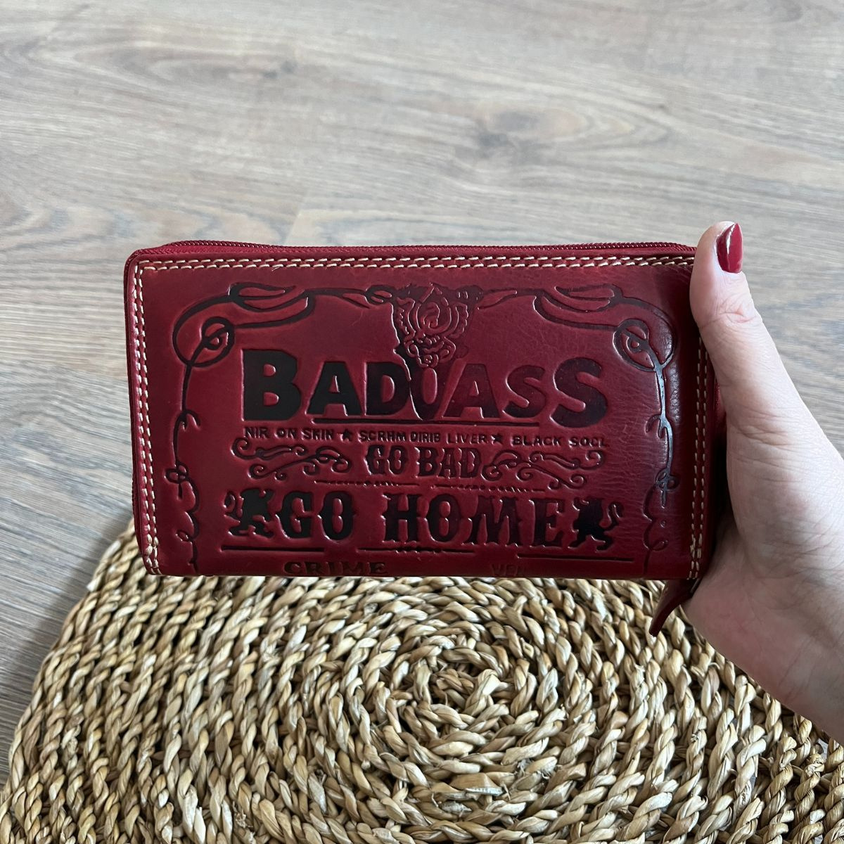 Dámska kožená peňaženka červená NIKITA