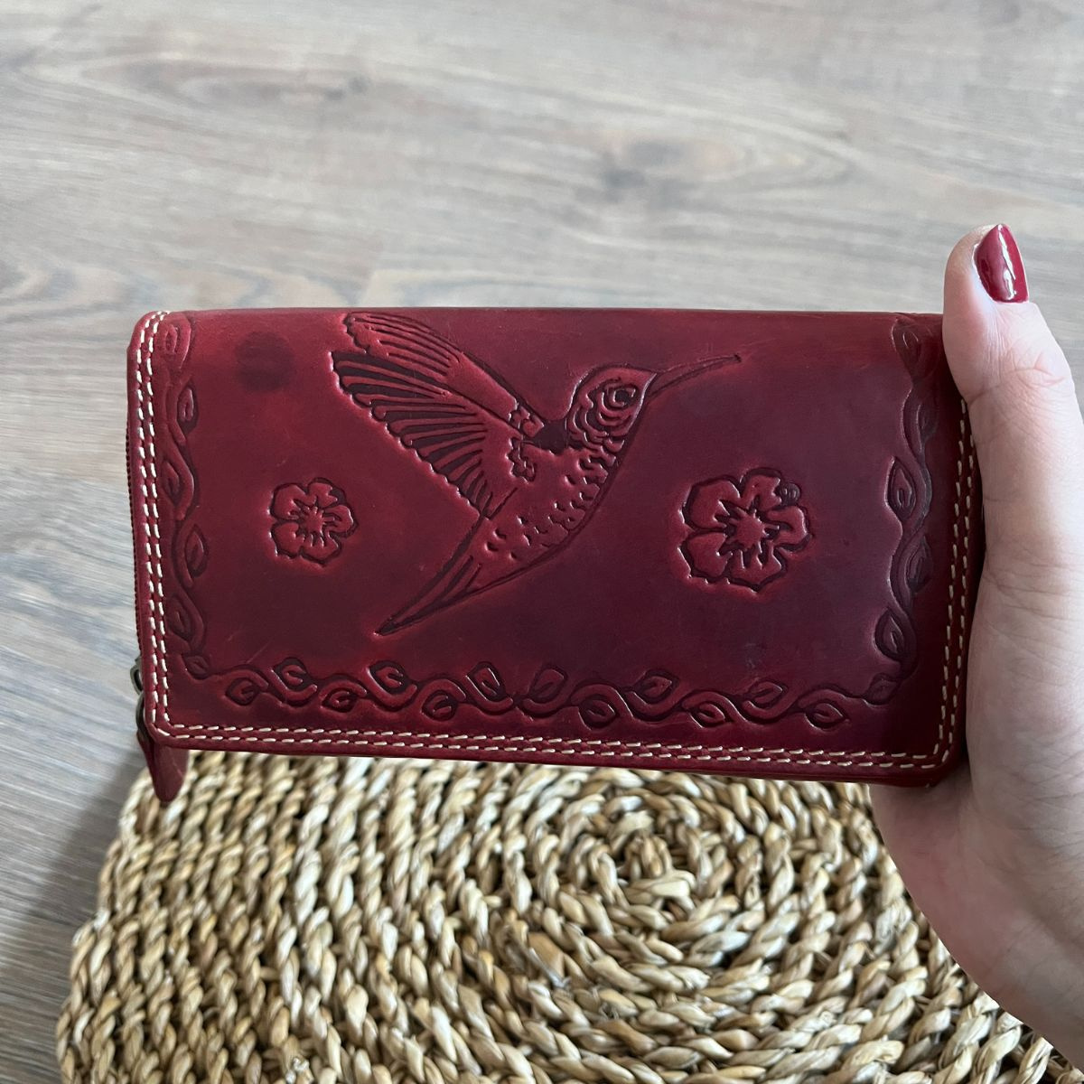 Dámska kožená peňaženka červená IRISA