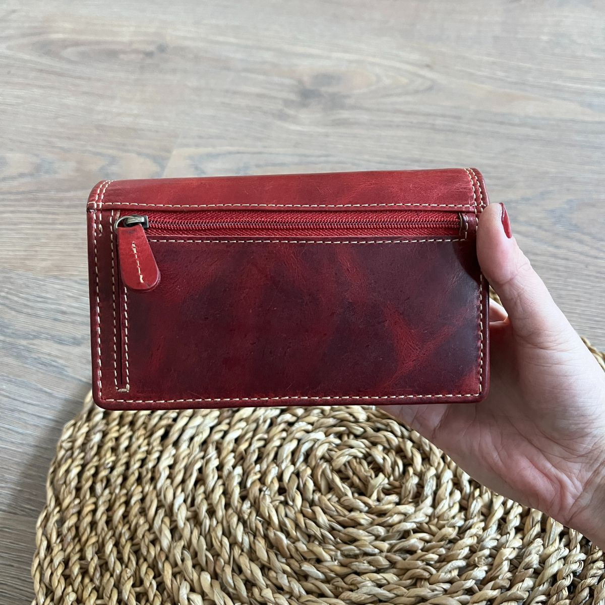 Dámska kožená peňaženka červená BELLIS