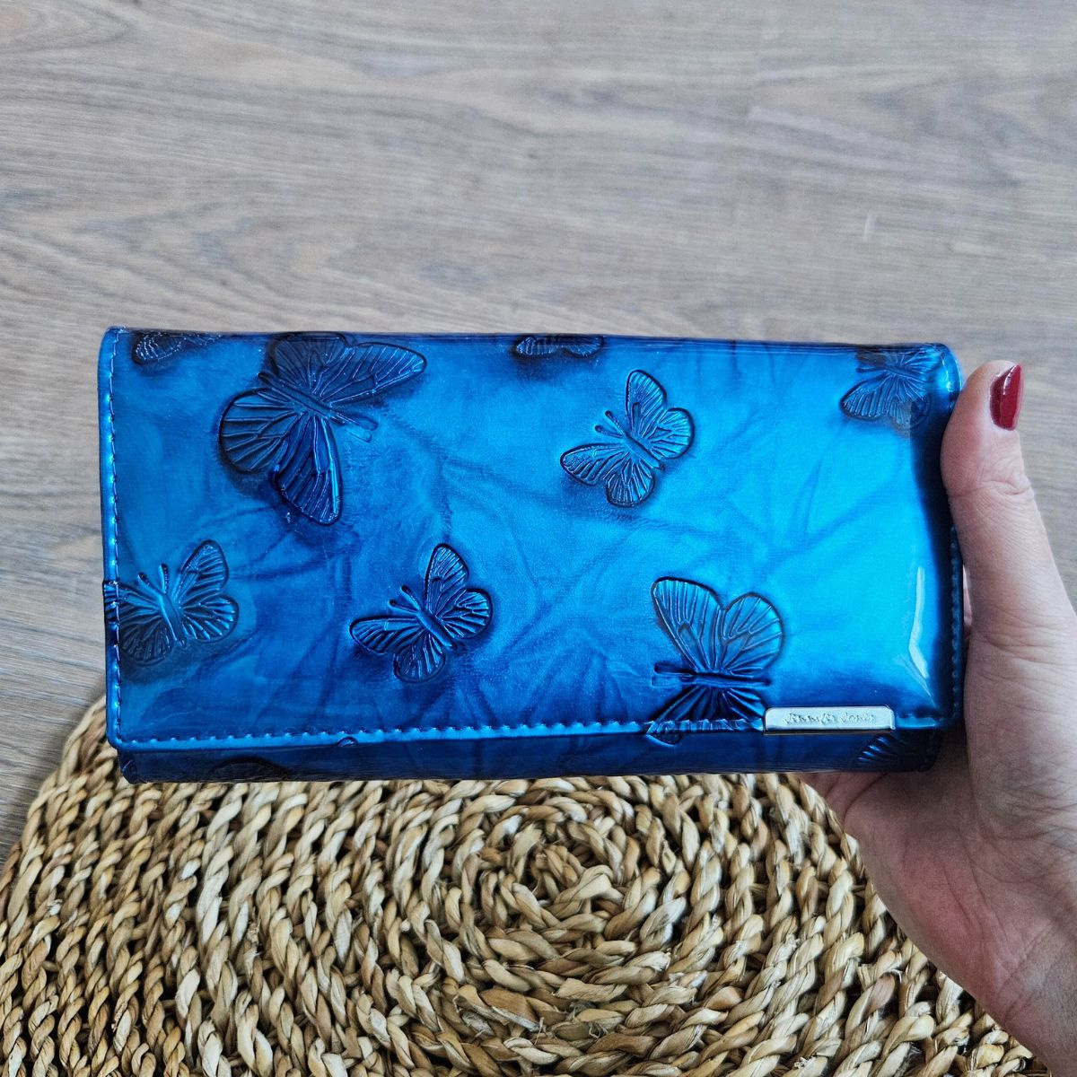 Dámska kožená peňaženka modrá ELSA