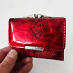 Malá dámska kožená peňaženka červená VIVIENNE