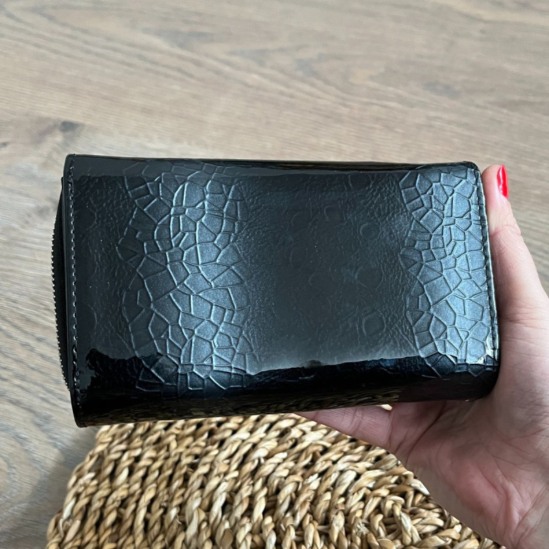 Dámska kožená peňaženka čierna LORNA