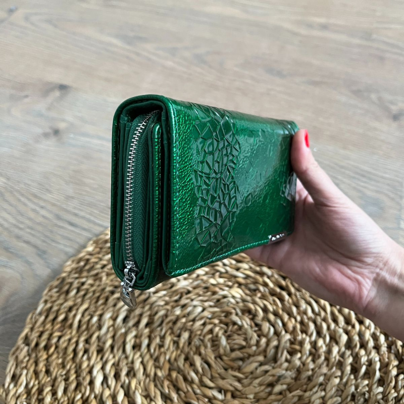 Dámska kožená peňaženka zelená LORNA