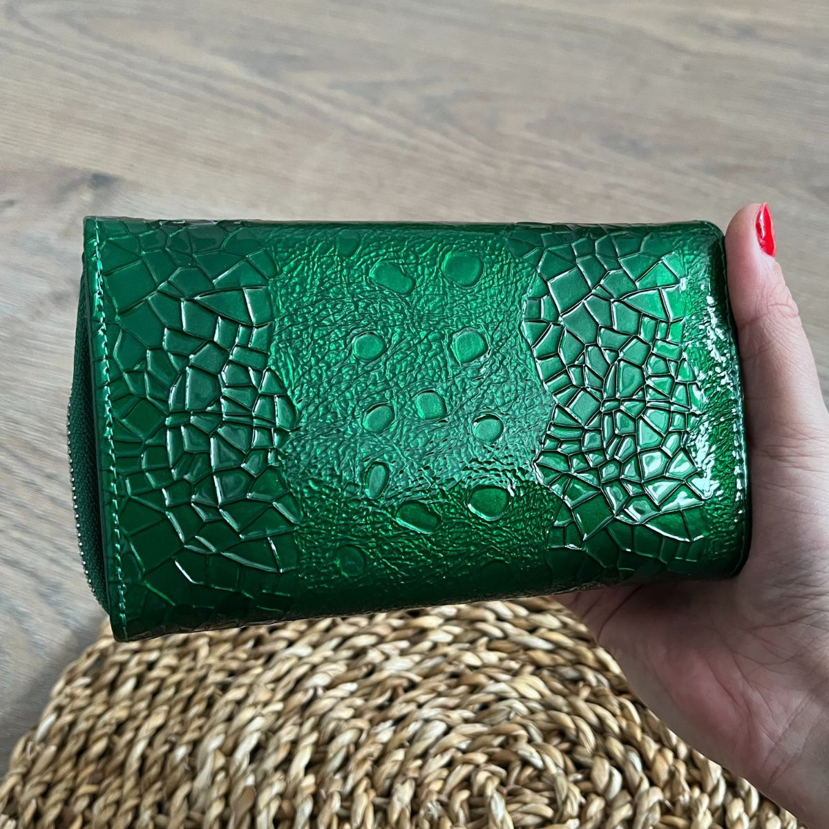 Dámska kožená peňaženka zelená LORNA