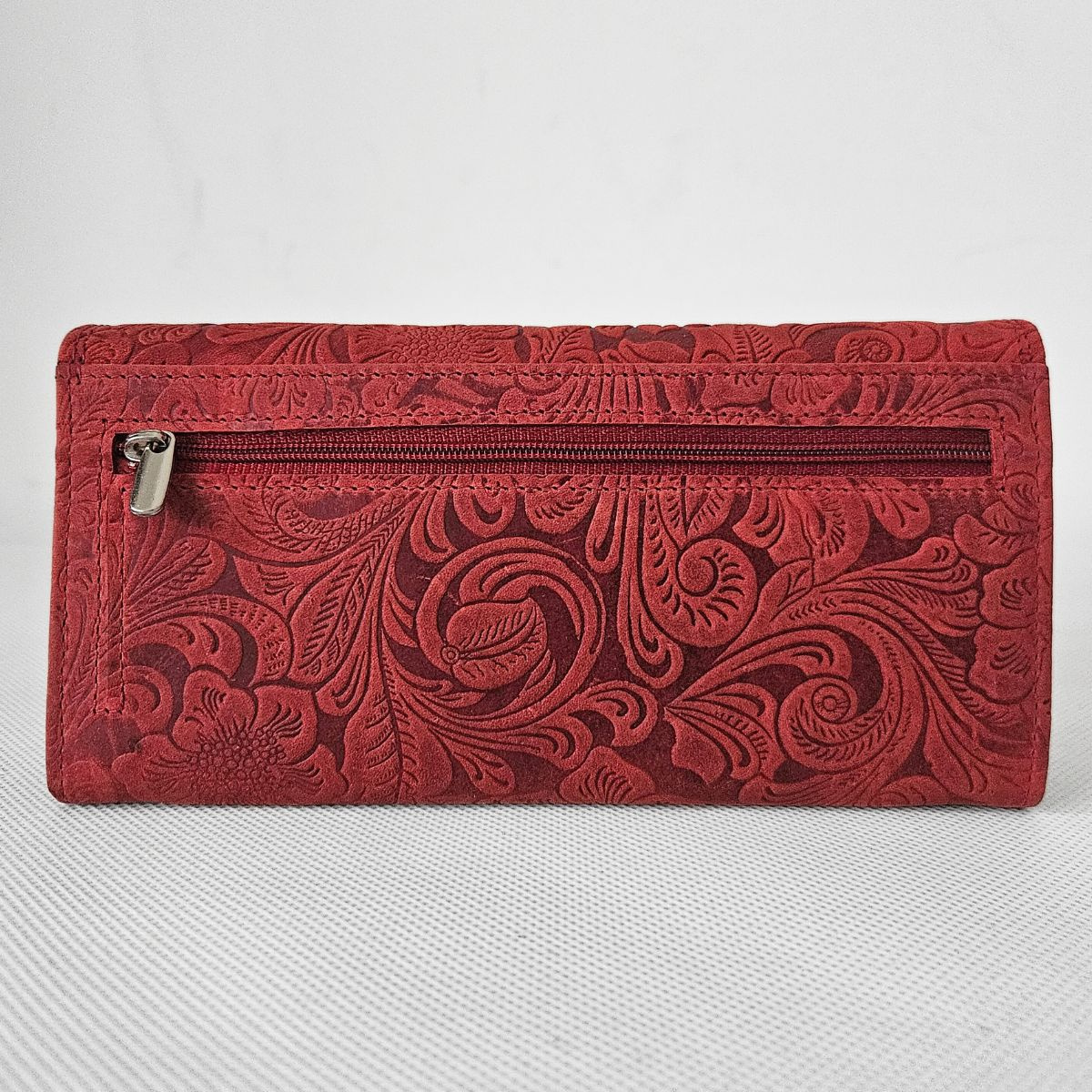 Dámska kožená červená peňaženka LENORA