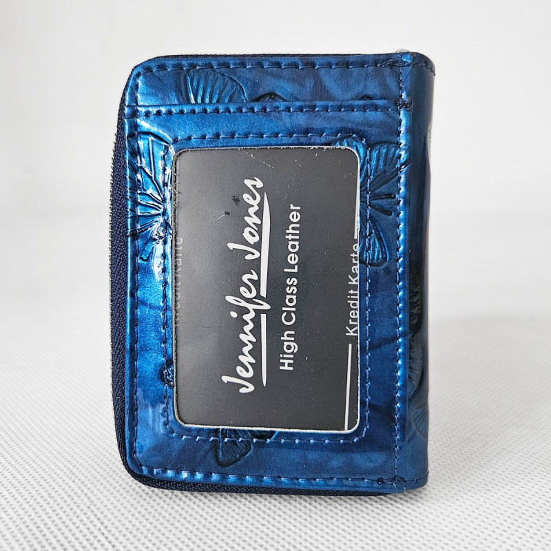 Malá dámska kožená peňaženka modrá SCARLETT