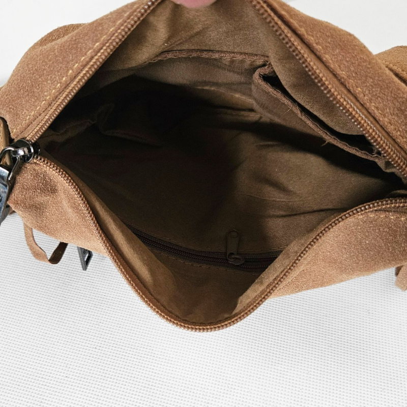 Hnedá kabelka so strapcami ZOYA