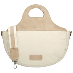 Dámska kabelka do ruky krémová, crossbody