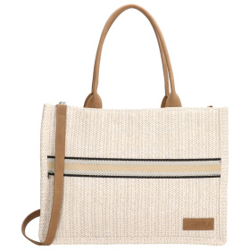 Dámska kabelka na rameno v svetlom prírodnom odtieni, crossbody