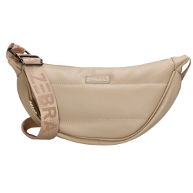 Dámska crossbody kabelka svetlá taupe, sivohnedá